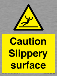 Caution Slippery surface
